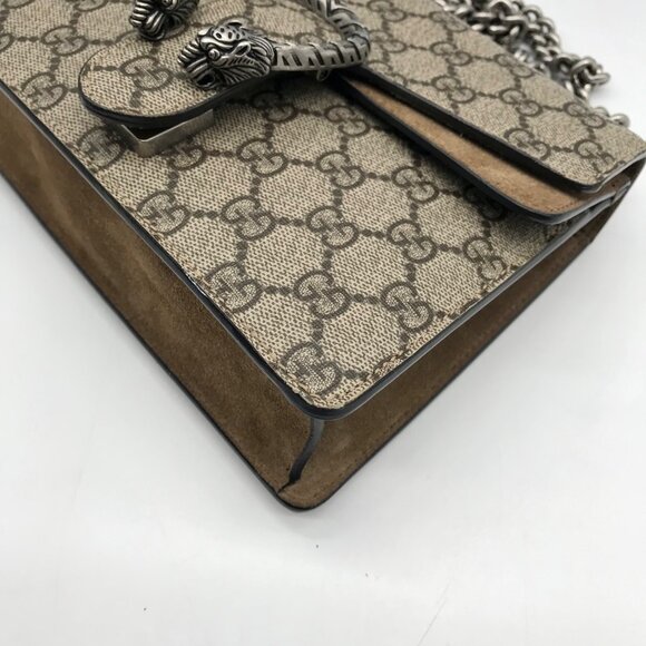 Gucci Beige And Ebony Canvas GG Supreme Mini Dionysus Shoulder Bag - Picture 9 of 10